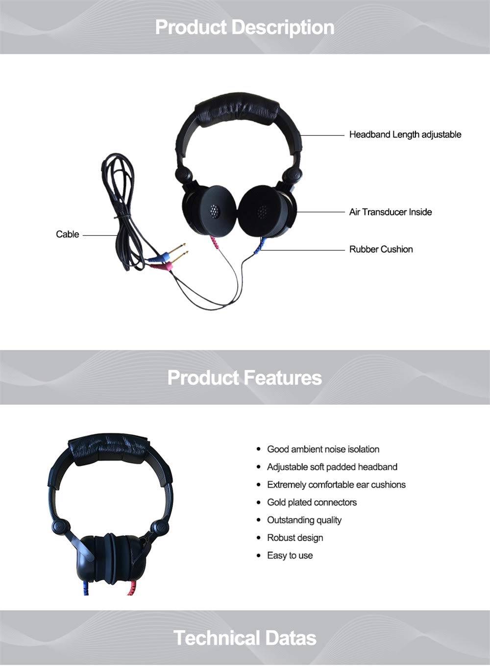 Amazon.com: Carebio TDH39 DD45 Audiometer Earphone Air Transducers